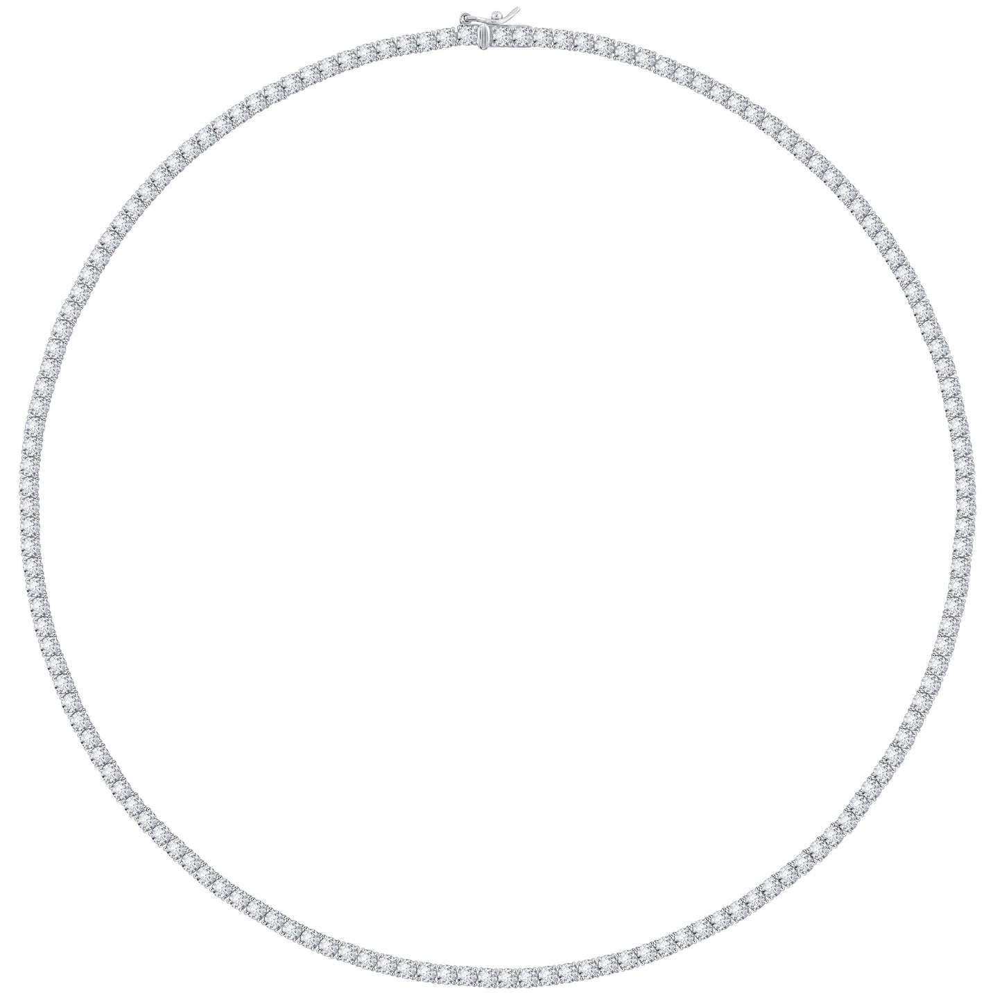 Choice Of 3mm 4mm 5mm Round Tennis Necklace, Brass JEN27295