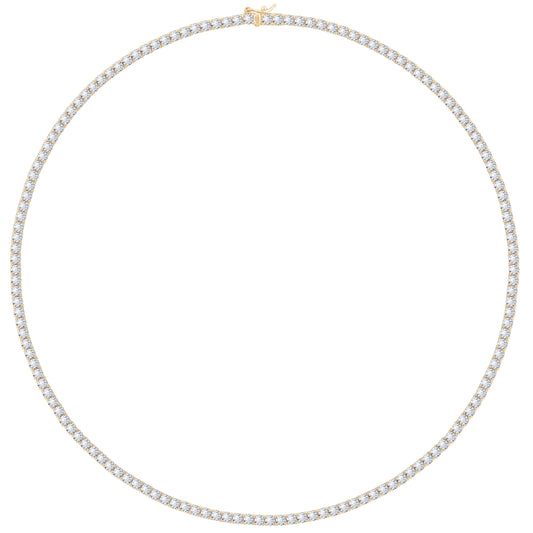 Choice Of 3mm 4mm 5mm Round Tennis Necklace, Silver JEN27295