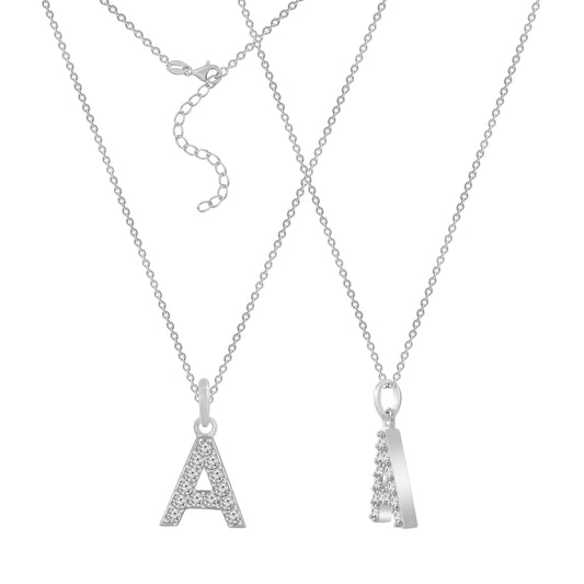 Pave Initial Pendant Necklace