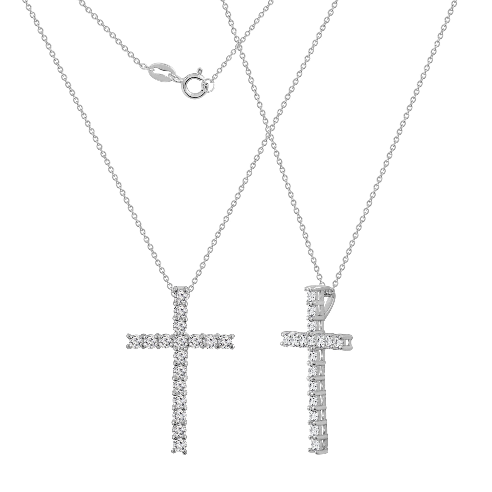 Cross Pendant Necklace, 18"