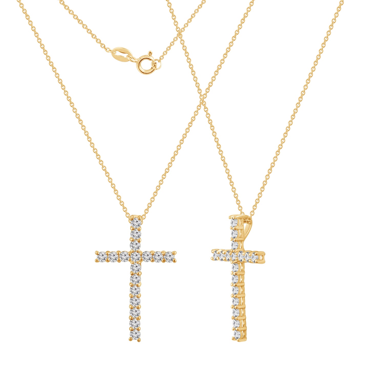 Cross Pendant Necklace, 18"