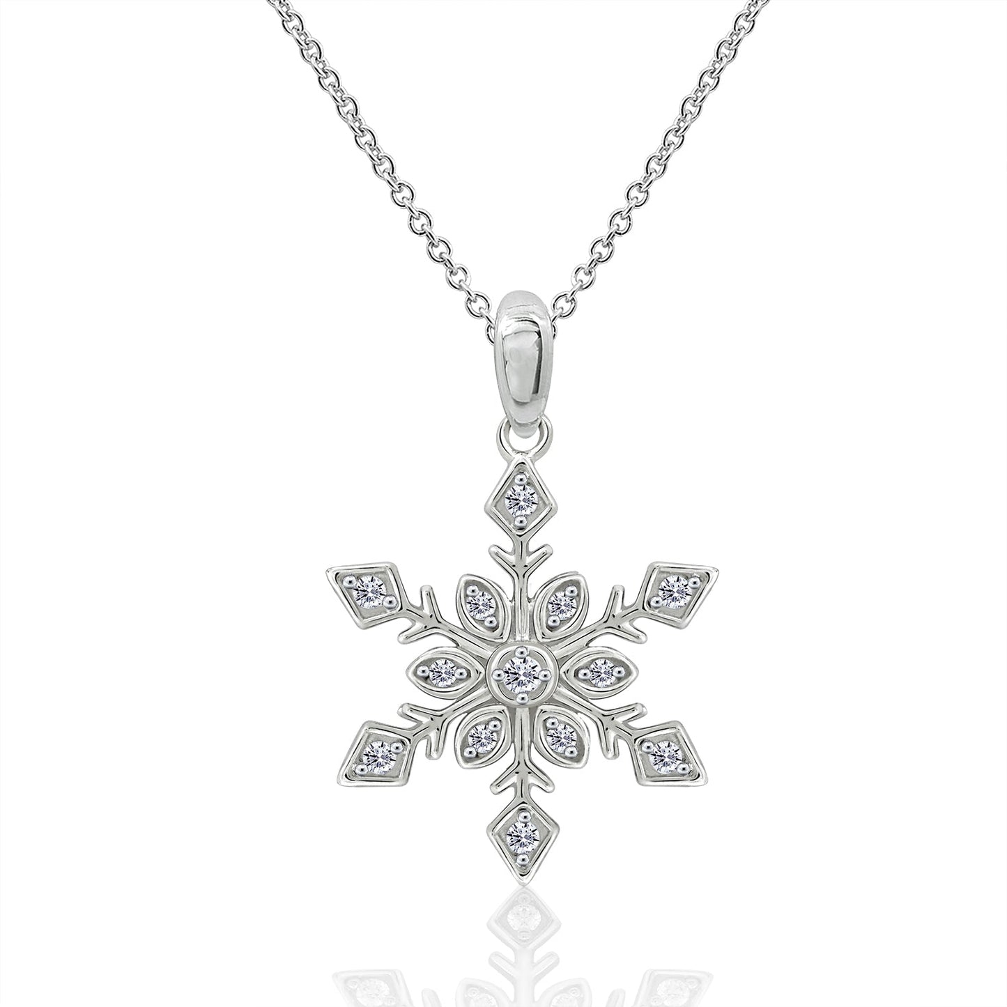 Whimsical Snowflakes Pendant Necklace JEP02300