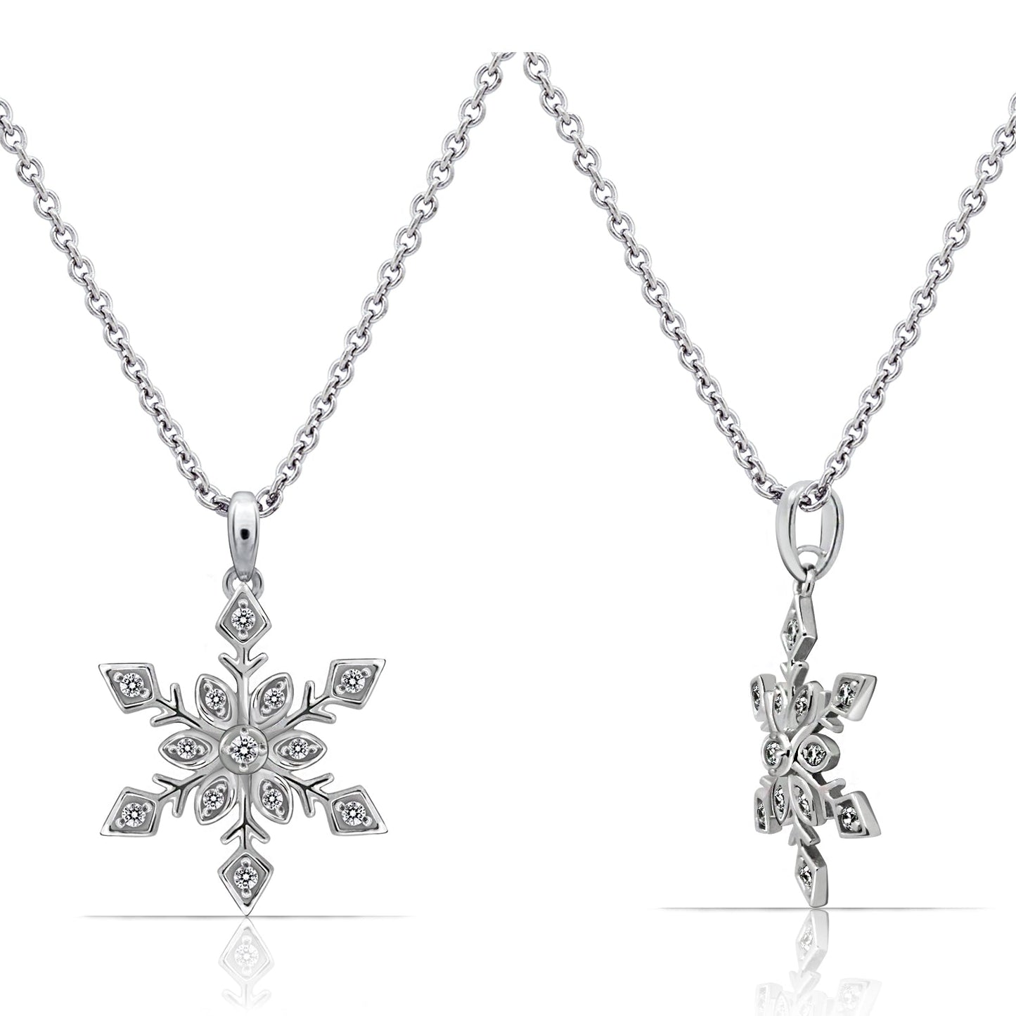 Whimsical Snowflakes Pendant Necklace JEP02300