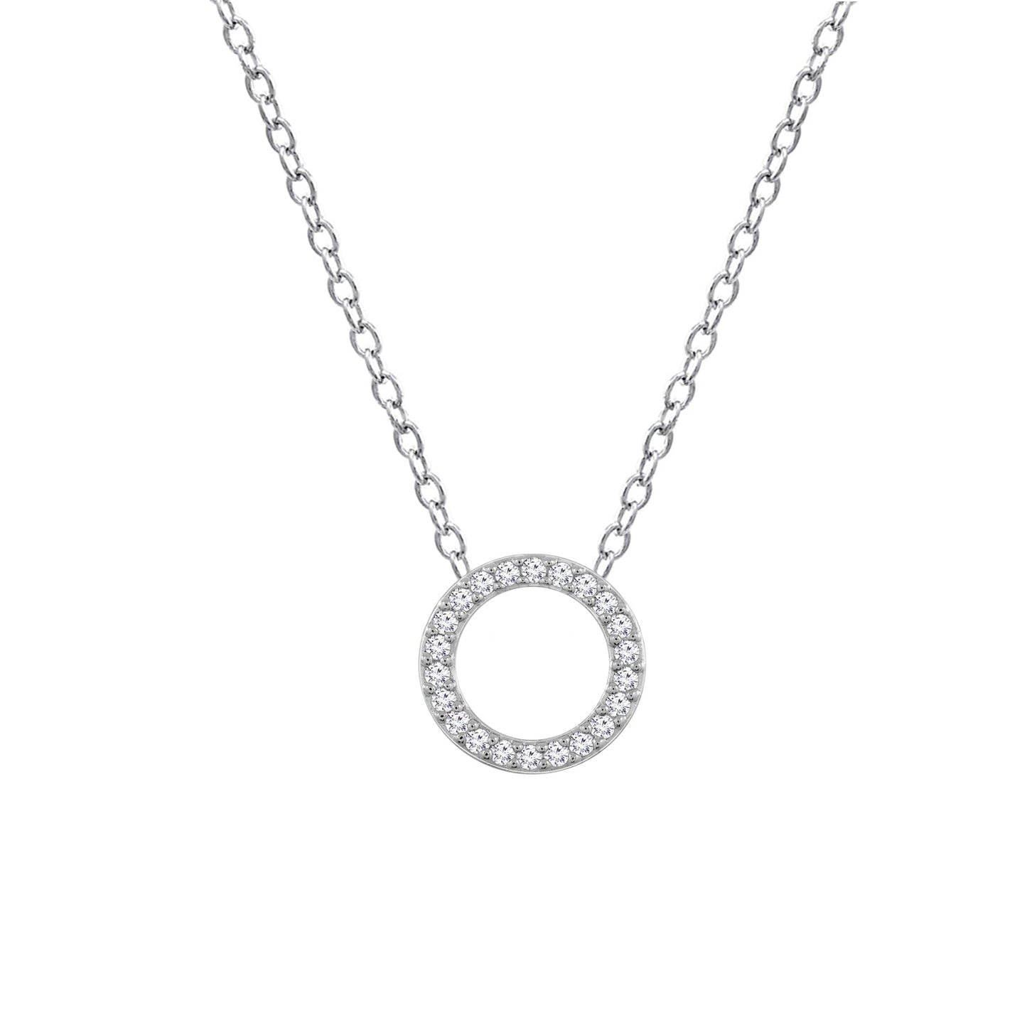 Round Hollow Pendant Necklace