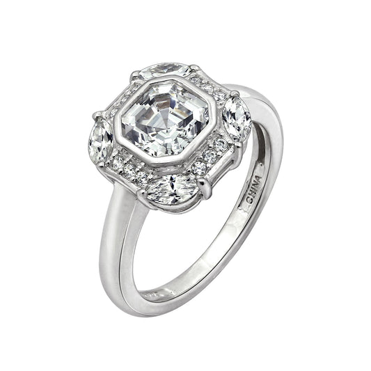 Pippa Asscher Cut Antique Ring