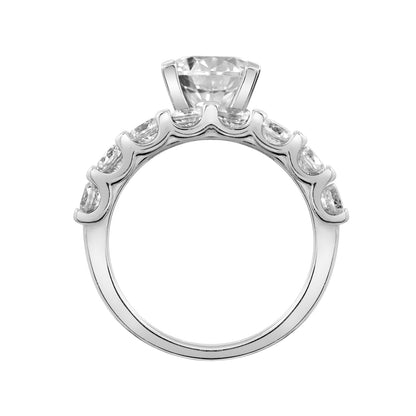 Round Cut Wedding Ring Set