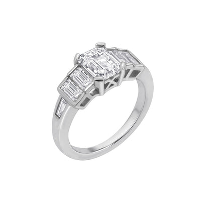 Tapered Emerald Cut Ring JER09761