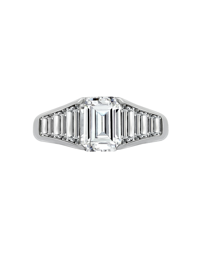 Emerald Cut Tapered Ring R2965401