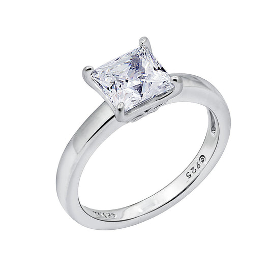 2 Ct Princess Solitaire Ring