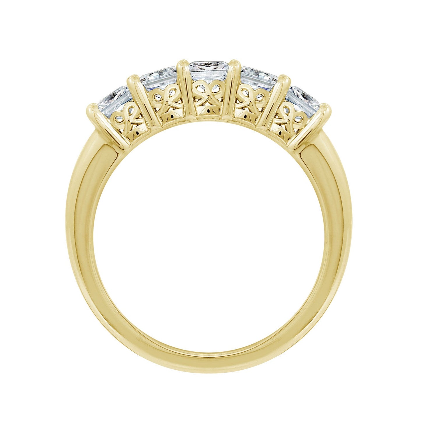 1 Cttw Princess Cut 5-Stone Ring