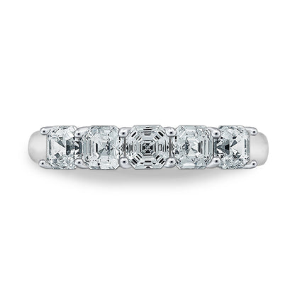 2 Cttw Asscher-Cut 5-Stone Ring