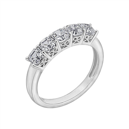 2 Cttw Asscher-Cut 5-Stone Ring