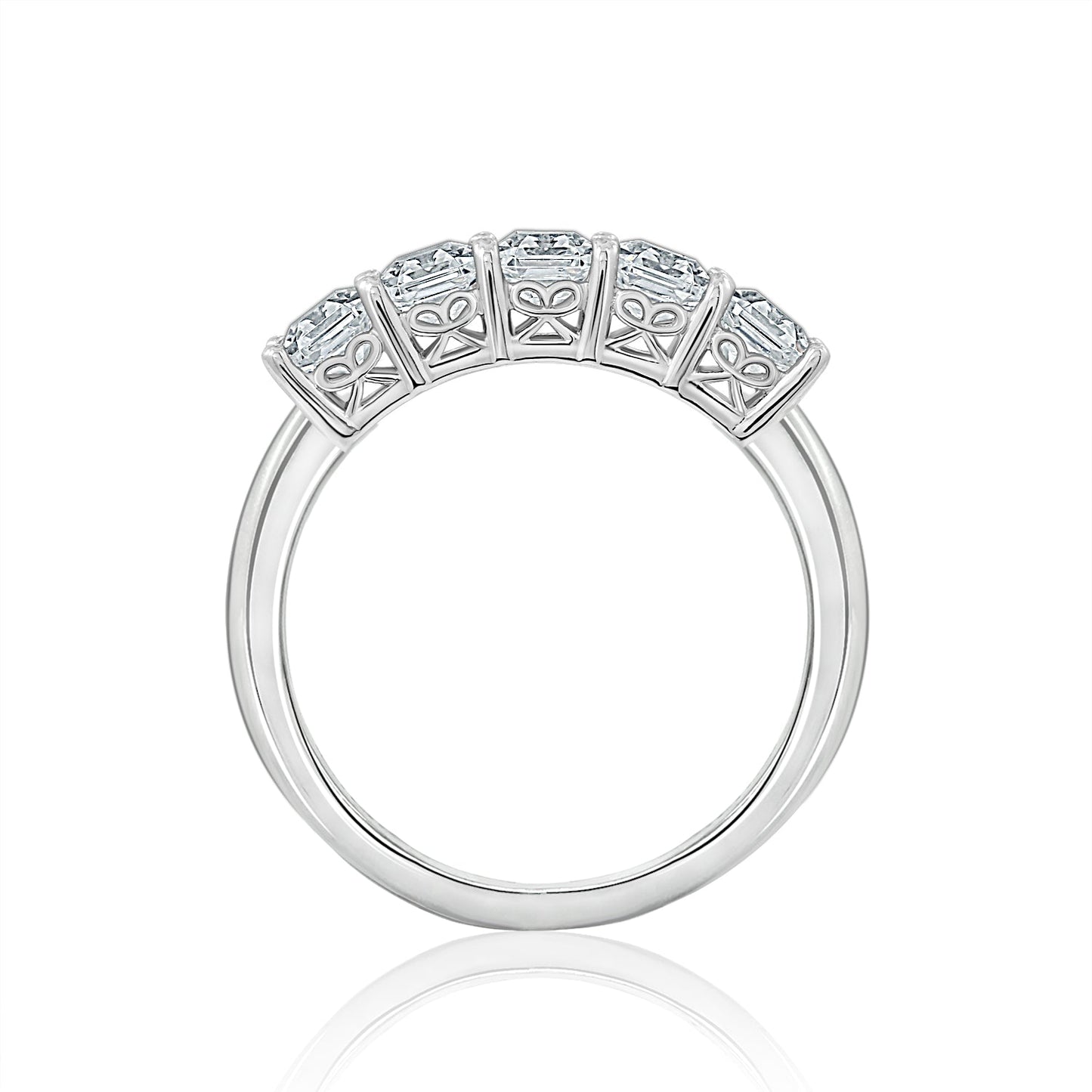 2 Cttw Asscher-Cut 5-Stone Ring