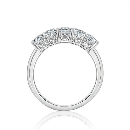 2 Cttw Asscher-Cut 5-Stone Ring