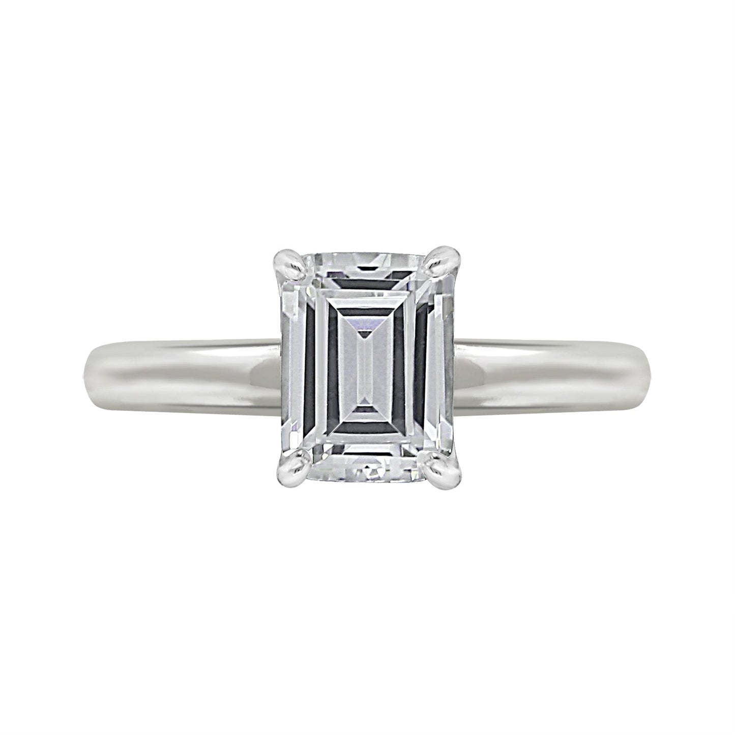 1.5 Ct Emerald-Cut Solitaire Ring