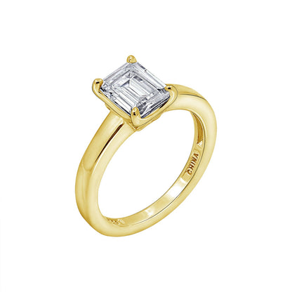 1.5 Ct Emerald-Cut Solitaire Ring