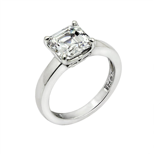 2 Ct Asscher-Cut Solitaire Ring