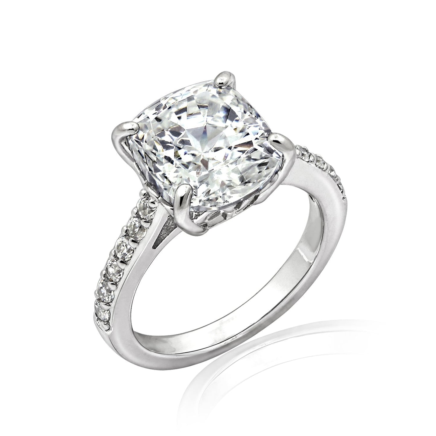 Cushion Emerald Cut Solitaire Ring JER01127