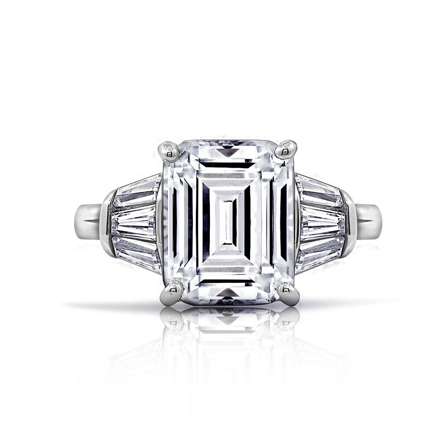 Glamour "Lisa" Emerald Cut Cocktail Ring