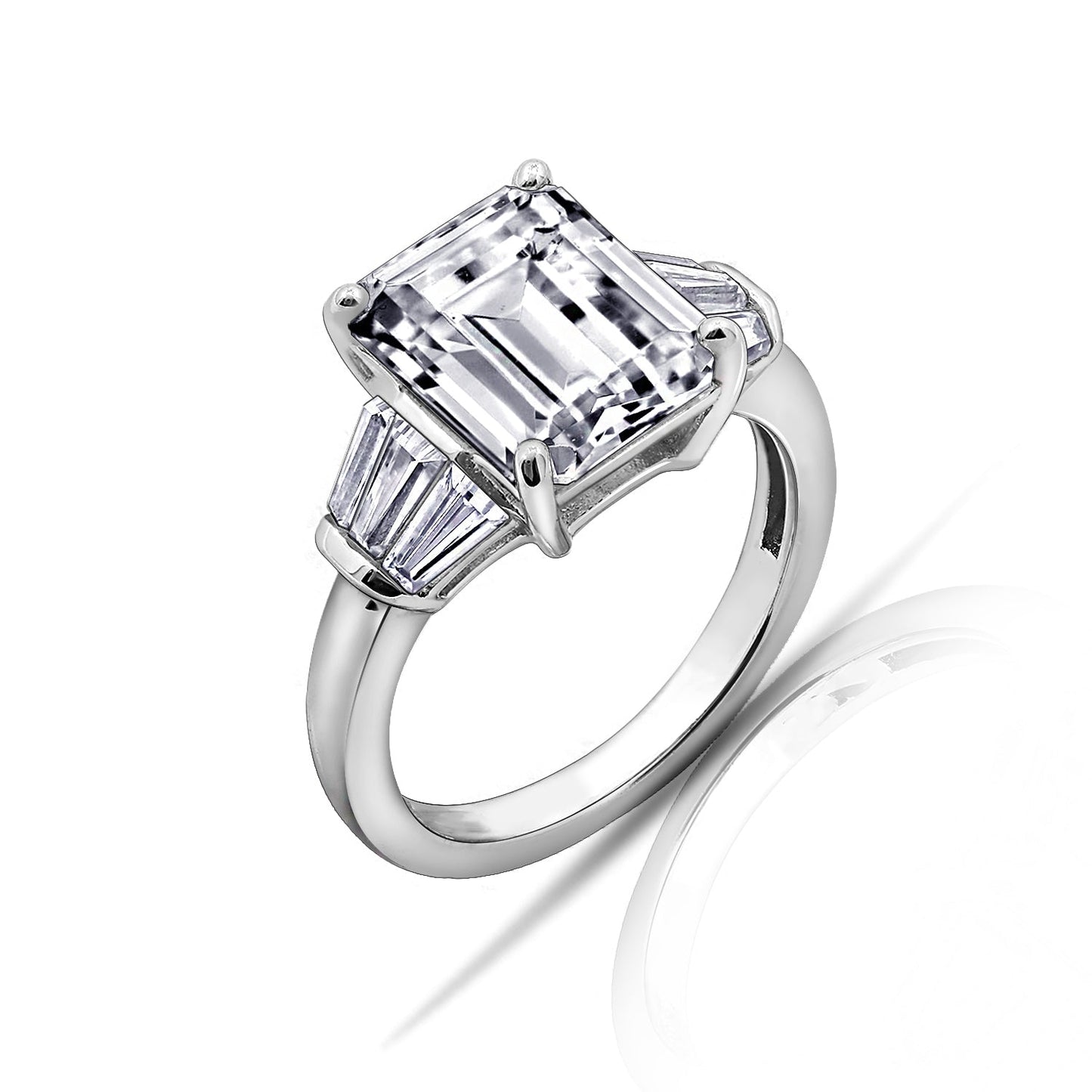 Glamour "Lisa" Emerald Cut Cocktail Ring