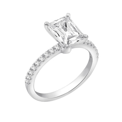 Radiant Emerald Cut Solitaire Ring JER18258