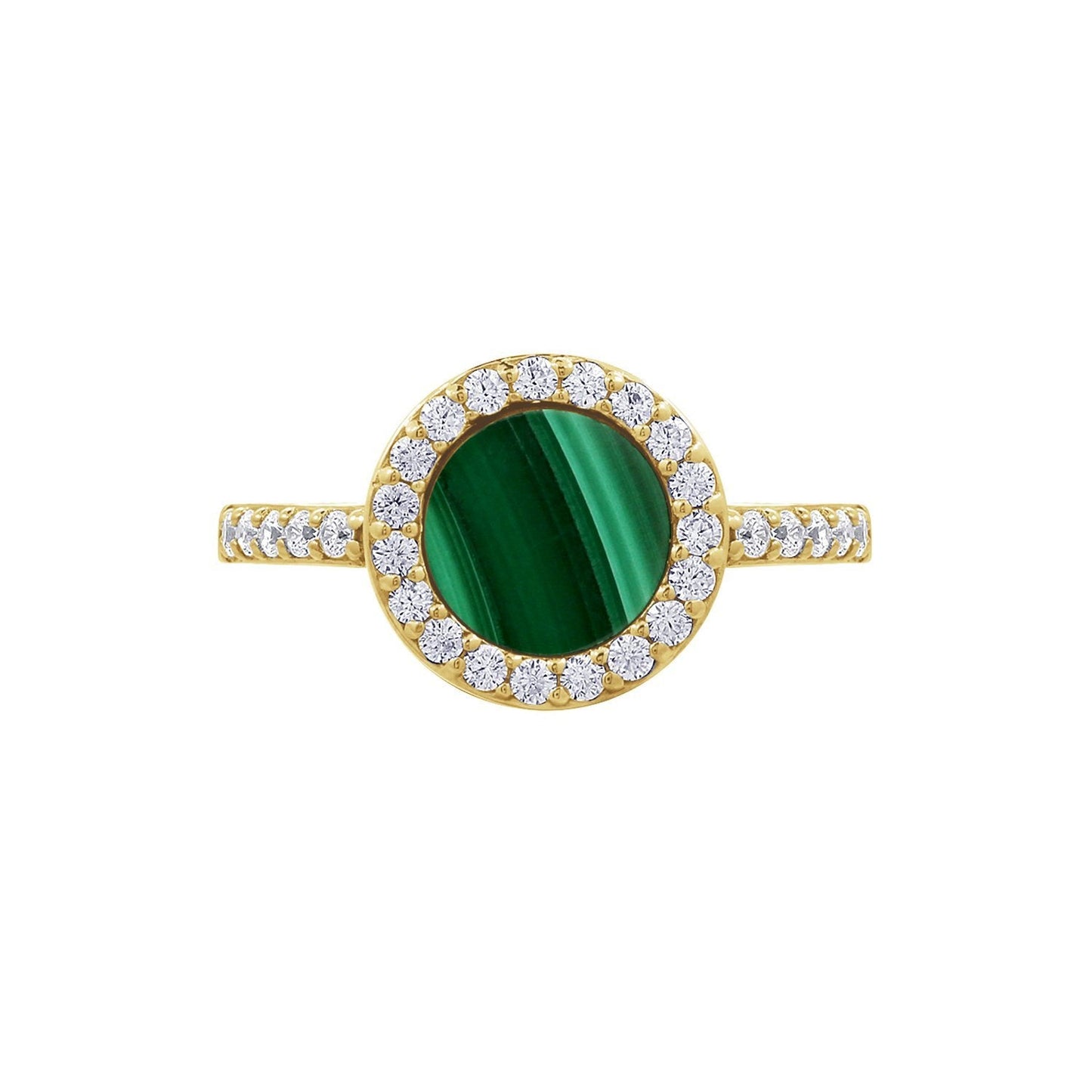 Halo Malachite Ring