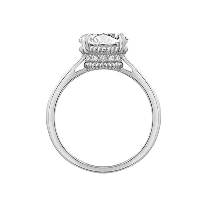 2ct Round Cut Solitaire Ring With Fancy Gallery