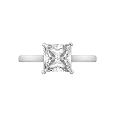 2ct Princess Cut Solitaire Ring With Fancy Gallery