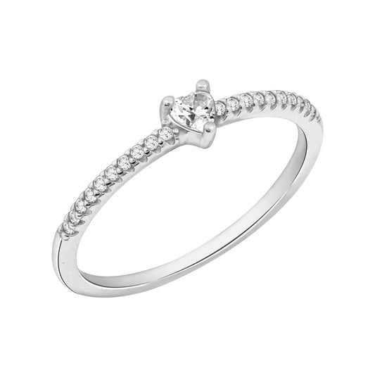 Heart Solitaire Ring