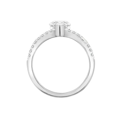 Pear CZ Split Shrank Ring JER23359