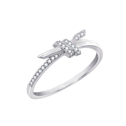 Pave Love Knot Ring