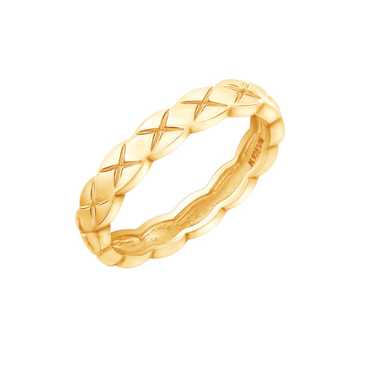 Crisscross Pattern Band Ring