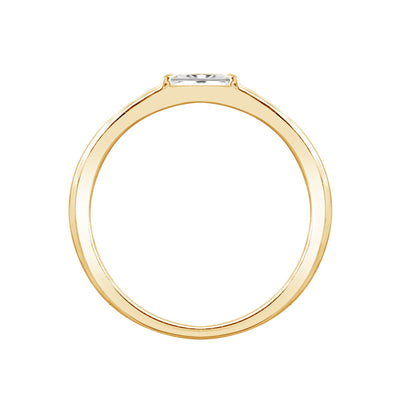 Solo Baguette Thin Dome Ring