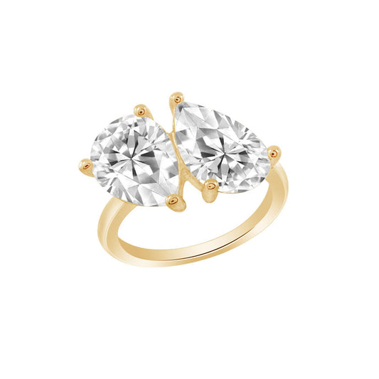 Pear Cut Toi et Moi Ring JER28156